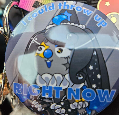 I could throw up right now button